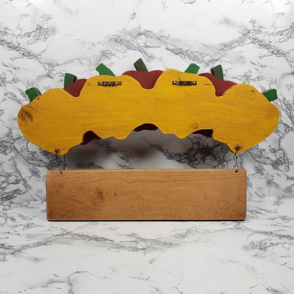 Handmade Solid Wood Apples Welcome Sign Vintage - Picture 2 of 5